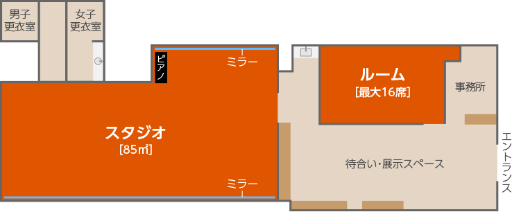 レンタルスペースDAITO フロアマップ